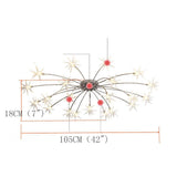 Modern Chrome Firework Galaxy Mini Chandelier with 10 LED Lights for Luxury Home Decor