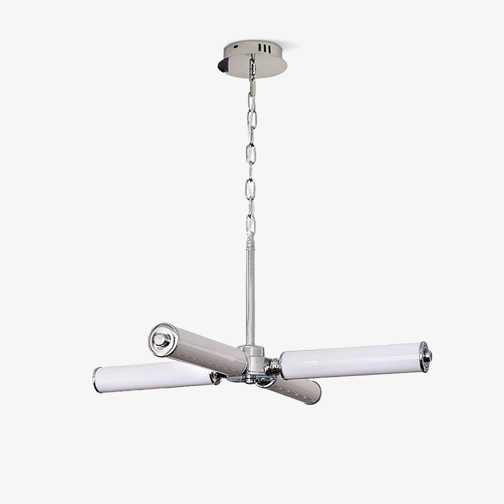 Modern Chrome LED Crown Chandelier with White Glass Globes and Integrated LED Lighting