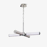 Modern Chrome LED Crown Chandelier with White Glass Globes and Integrated LED Lighting