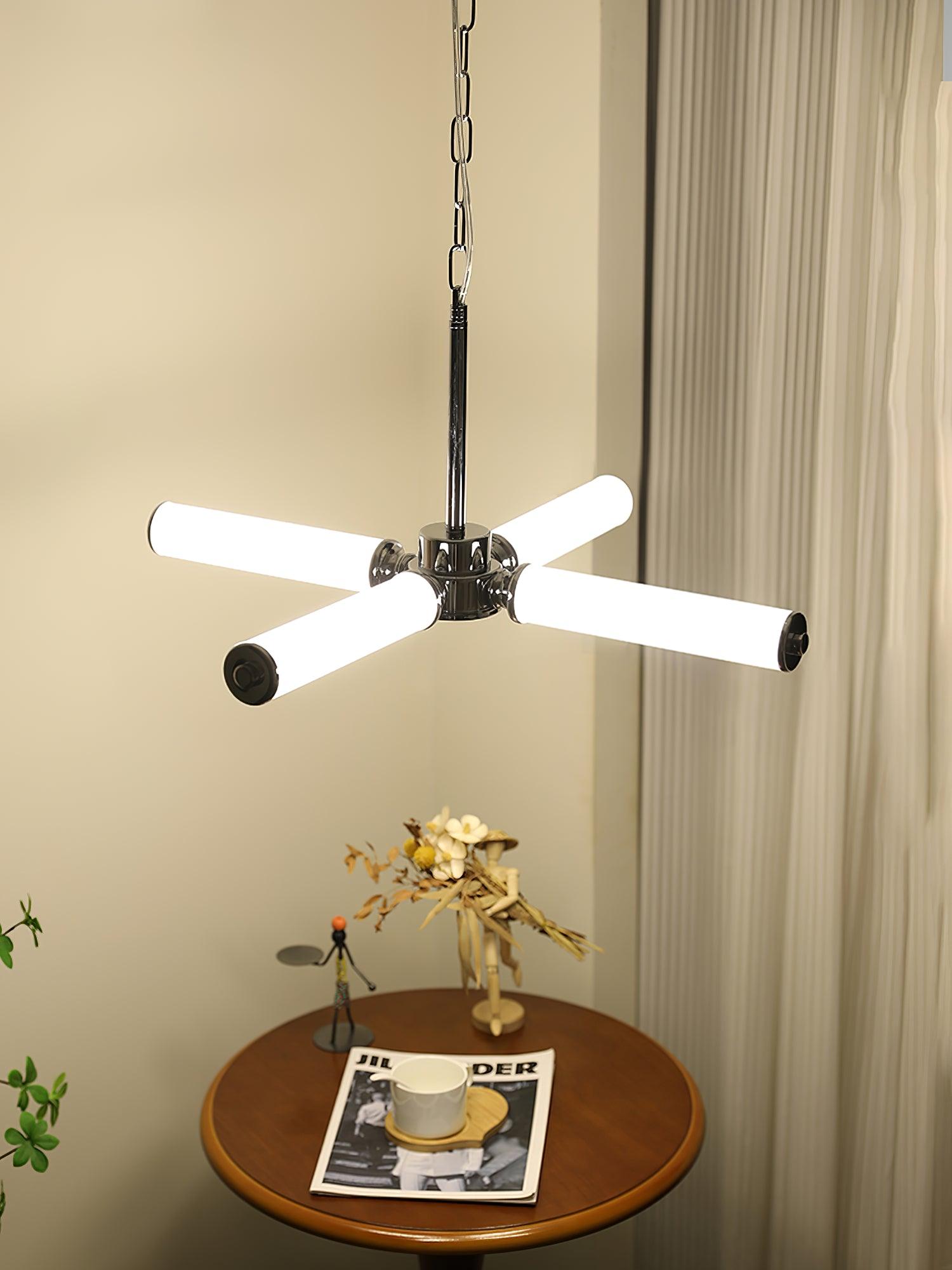 Modern Chrome LED Crown Chandelier with White Glass Globes and Integrated LED Lighting