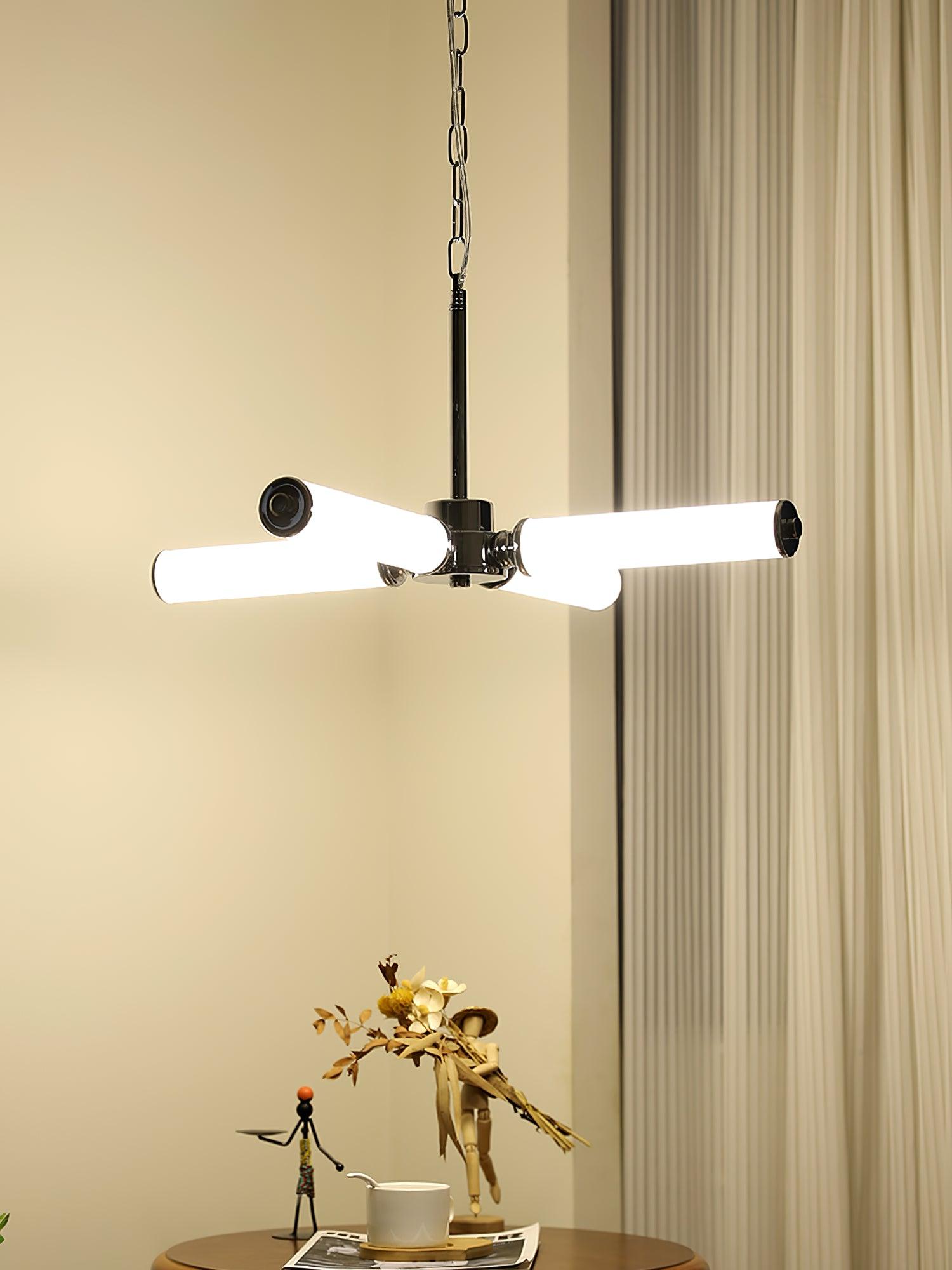 Modern Chrome LED Crown Chandelier with White Glass Globes and Integrated LED Lighting