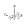Modern Chrome Sputnik Pendant Light Chandelier with Mirror Glass Shades for Indoor Spaces