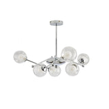 Modern Chrome Sputnik Pendant Light Chandelier with Mirror Glass Shades for Indoor Spaces