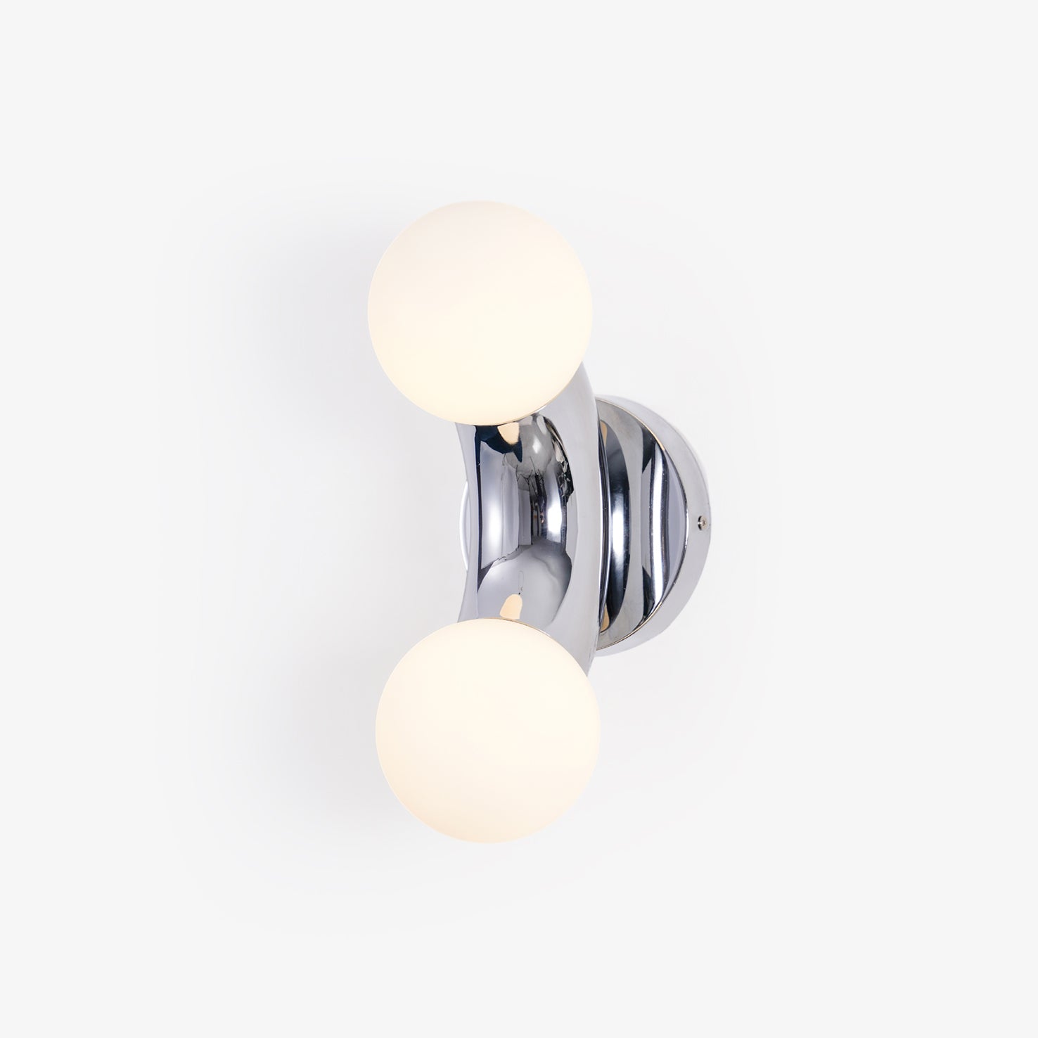 Modern Chrome Vine Wall Mounted Light with Glass Spheres Geometric Sconce for Interior Decor