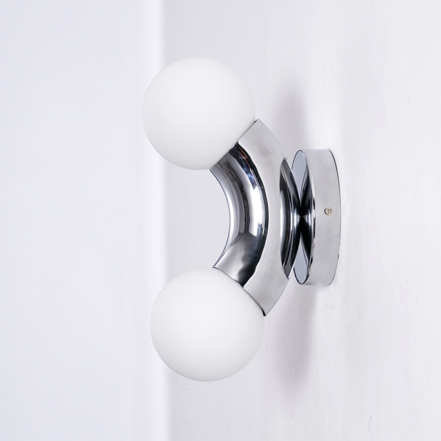 Modern Chrome Vine Wall Mounted Light with Glass Spheres Geometric Sconce for Interior Decor