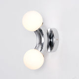 Modern Chrome Vine Wall Mounted Light with Glass Spheres Geometric Sconce for Interior Decor