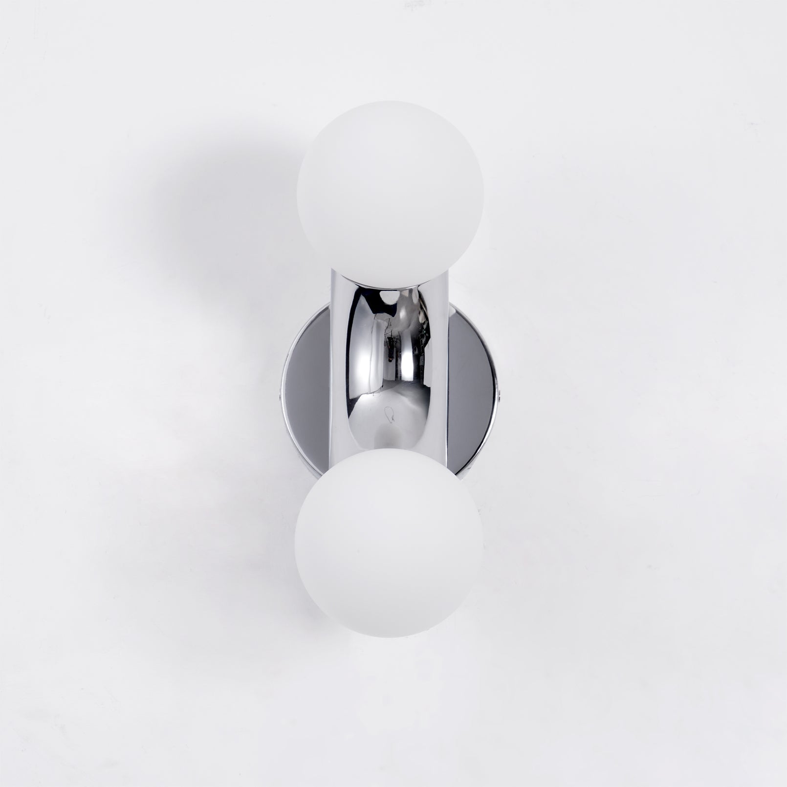Modern Chrome Vine Wall Mounted Light with Glass Spheres Geometric Sconce for Interior Decor