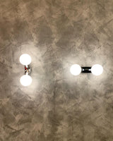 Modern Chrome Vine Wall Mounted Light with Glass Spheres Geometric Sconce for Interior Decor