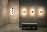 Modern Chrome Vine Wall Mounted Light with Glass Spheres Geometric Sconce for Interior Decor