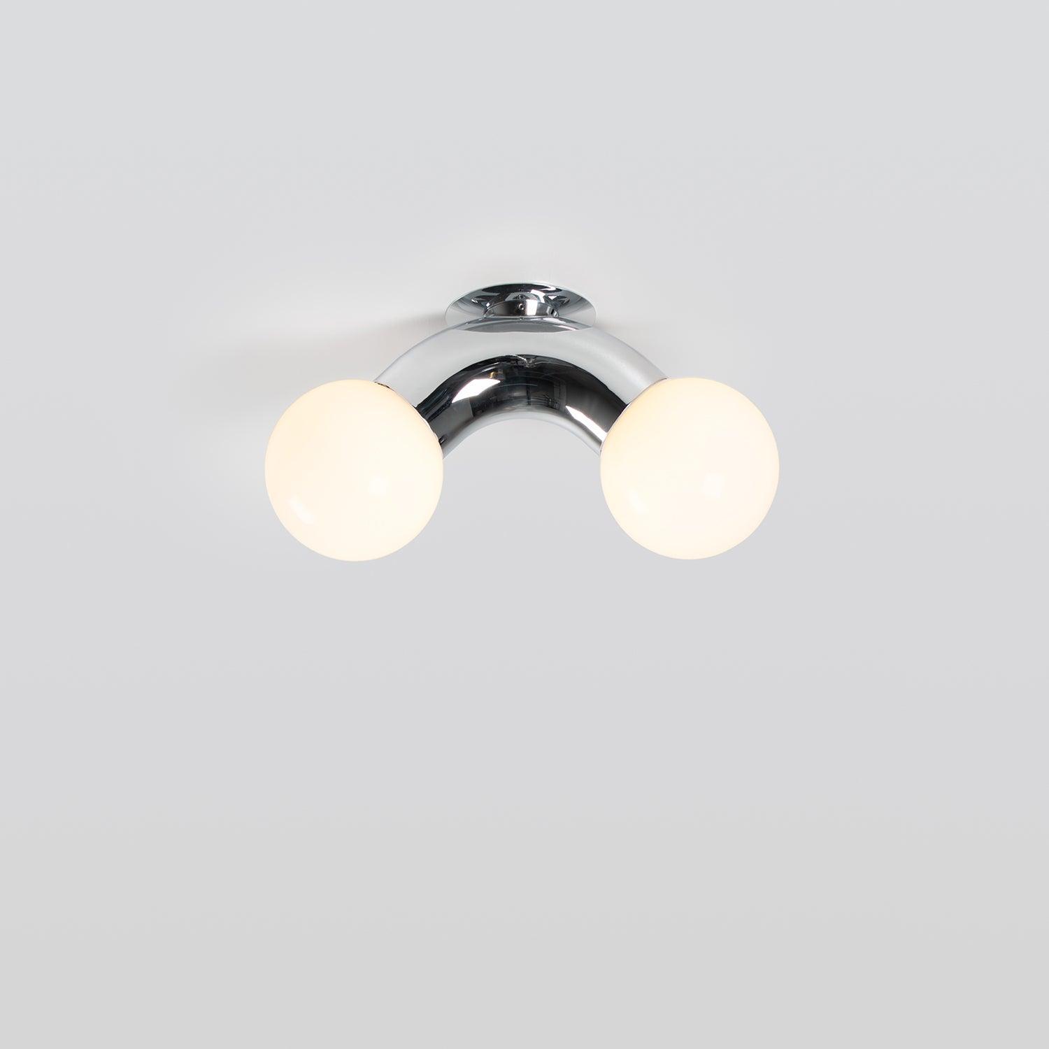 Modern Chrome Vine Wall Mounted Light with Glass Spheres Geometric Sconce for Interior Decor