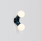 Modern Chrome Vine Wall Mounted Light with Glass Spheres Geometric Sconce for Interior Decor