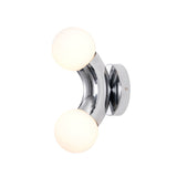 Modern Chrome Vine Wall Mounted Light with Glass Spheres Geometric Sconce for Interior Decor