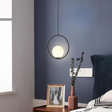 Modern Circle Glass Globe Pendant Light for Kitchen Island and Dining Room Lighting