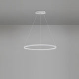 Modern Circle LED Chandelier Dimmable Minimalist Hanging Pendant Light for Dining Room Kitchen Island
