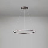 Modern Circle LED Chandelier Dimmable Minimalist Hanging Pendant Light for Dining Room Kitchen Island