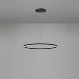 Modern Circle LED Chandelier Dimmable Minimalist Hanging Pendant Light for Dining Room Kitchen Island