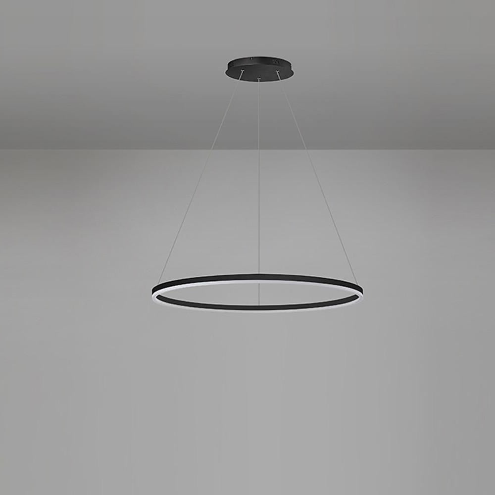 Modern Circle LED Chandelier Dimmable Minimalist Hanging Pendant Light for Dining Room Kitchen Island
