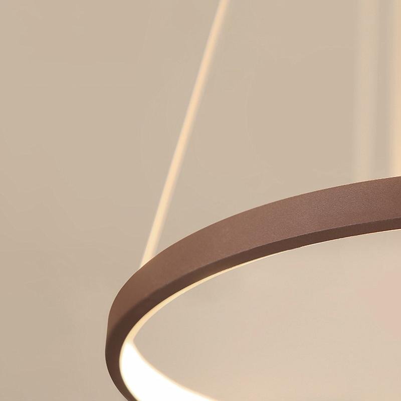 Modern Circle LED Chandelier Dimmable Ring Pendant Light for Dining Room