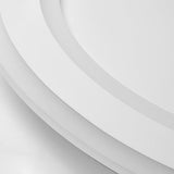 Modern Circle LED Flush Mount Ceiling Light with Rotatable Spotlight White Iron Acrylic