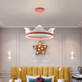 Modern Circle LED Pendant Light Nordic Electroplated Metal and Acrylic Ceiling Hanging Lamp