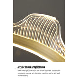 Modern Circle LED Pendant Light Nordic Electroplated Metal and Acrylic Ceiling Hanging Lamp