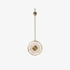 Modern Circular Alabaster Wall Sconce Brass LED Lighting for Living Room and Bedroom