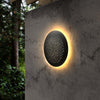 Modern Circular Black LED Outdoor Wall Light Waterproof Round Exterior Sconce for Porch and Garden