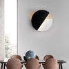 Modern Circular Black Rotatable LED Wall Sconce for Minimalist Living Room and Bedroom Lighting