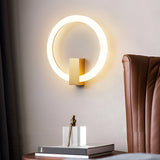 Modern Circular Dimmable LED Wall Sconce Elegant Acrylic Light Fixture for Living Room and Bedroom