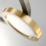 Modern Circular LED Chandelier Multi Ring Suspension Lighting in Titanium Gold and Black Finish