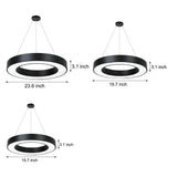 Modern Circular LED Hanging Profile Light Suspended Ring Pendant for Gym Office Spaces