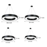 Modern Circular LED Hanging Profile Light Suspended Ring Pendant for Gym Office Spaces