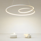 Modern Circular LED Pendant Light Nordic Chandelier with Stepless Dimming and Color Temperature Control