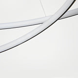 Modern Circular LED Pendant Light Nordic Chandelier with Stepless Dimming and Color Temperature Control
