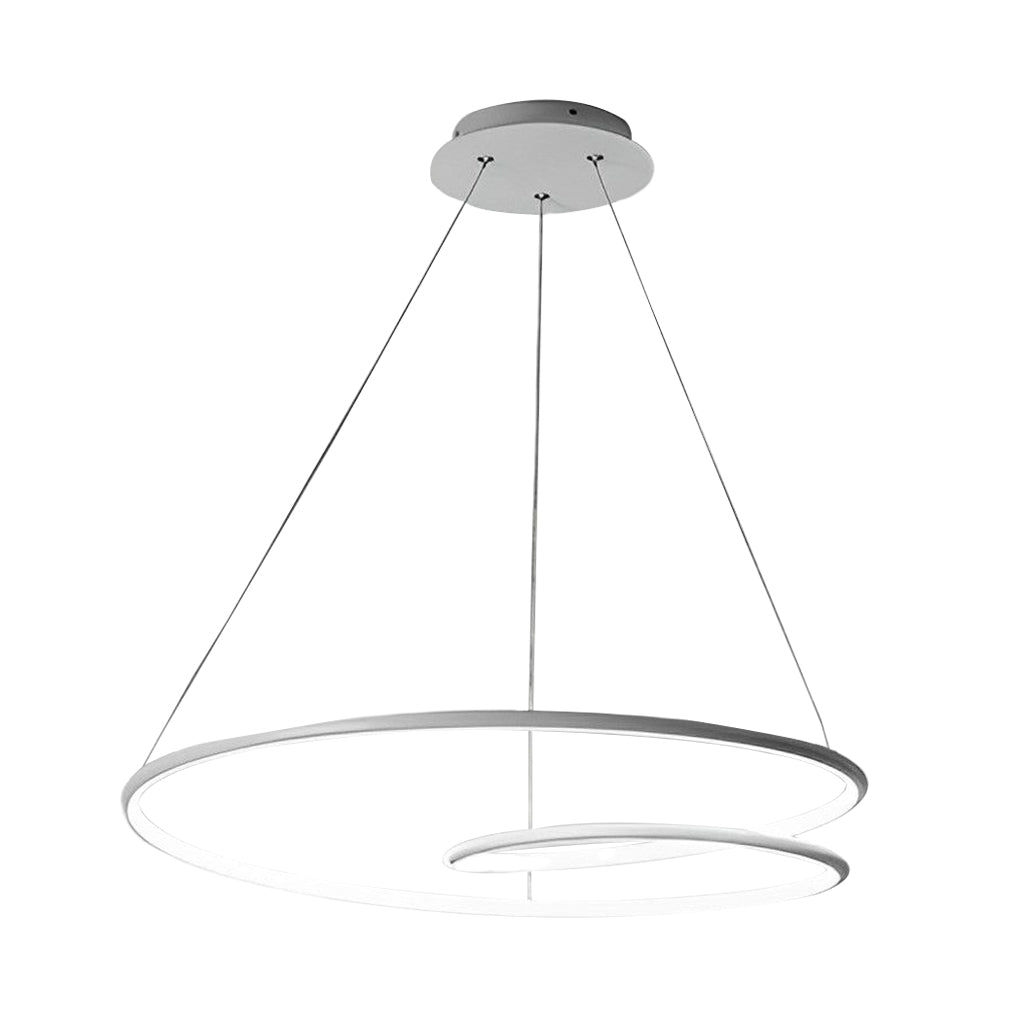 Modern Circular LED Pendant Light Nordic Chandelier with Stepless Dimming and Color Temperature Control