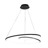 Modern Circular LED Pendant Light Nordic Chandelier with Stepless Dimming and Color Temperature Control