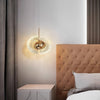 Modern Circular LED Pendant Light with Textured Anodized Acrylic Shade for Living Room