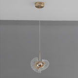 Modern Circular LED Pendant Light with Textured Anodized Acrylic Shade for Living Room