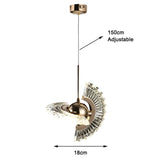 Modern Circular LED Pendant Light with Textured Anodized Acrylic Shade for Living Room