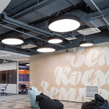 Modern Circular LED Pendant Office Lighting Round Suspended Ceiling Fixture for Workspaces