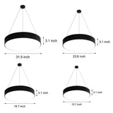Modern Circular LED Pendant Office Lighting Round Suspended Ceiling Fixture for Workspaces