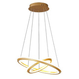 Modern Circular LED Ring Chandelier 2 Light Nordic Pendant Ceiling Fixture for Dining Living Room
