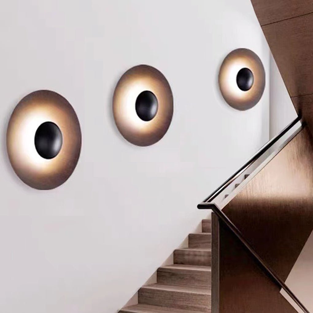 Modern Circular LED Wall Light Nordic Style Iron Decorative Sconce for Bedside and Living Room
