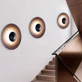 Modern Circular LED Wall Light Nordic Style Iron Decorative Sconce for Bedside and Living Room