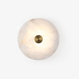 Modern Circular Natural Alabaster LED Wall Lamp Fixture for Elegant Indoor Lighting
