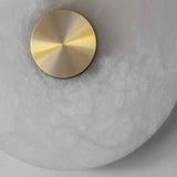 Modern Circular Natural Alabaster LED Wall Lamp Fixture for Elegant Indoor Lighting