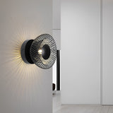 Modern Circular Nest Grid LED Wall Sconce Artistic Iron Indoor Lighting Fixture for Hallways