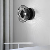 Modern Circular Nest Grid LED Wall Sconce Artistic Iron Indoor Lighting Fixture for Hallways
