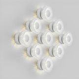Modern Circular Nest Grid LED Wall Sconce Artistic Iron Indoor Lighting Fixture for Hallways