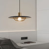 Modern Circular Nordic Pendant Light with Electroplated Iron Finish and Three Step Dimming